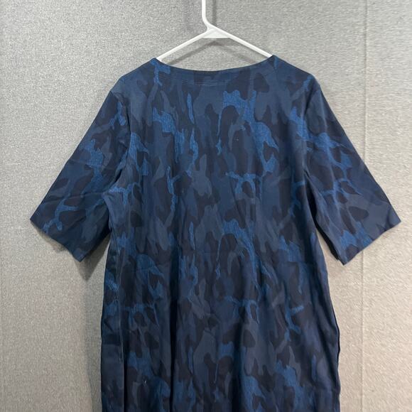 Women with Control Prime Stretch Denim 2 Shift Print Dress Denim Camo, LP - Picture 13 of 13